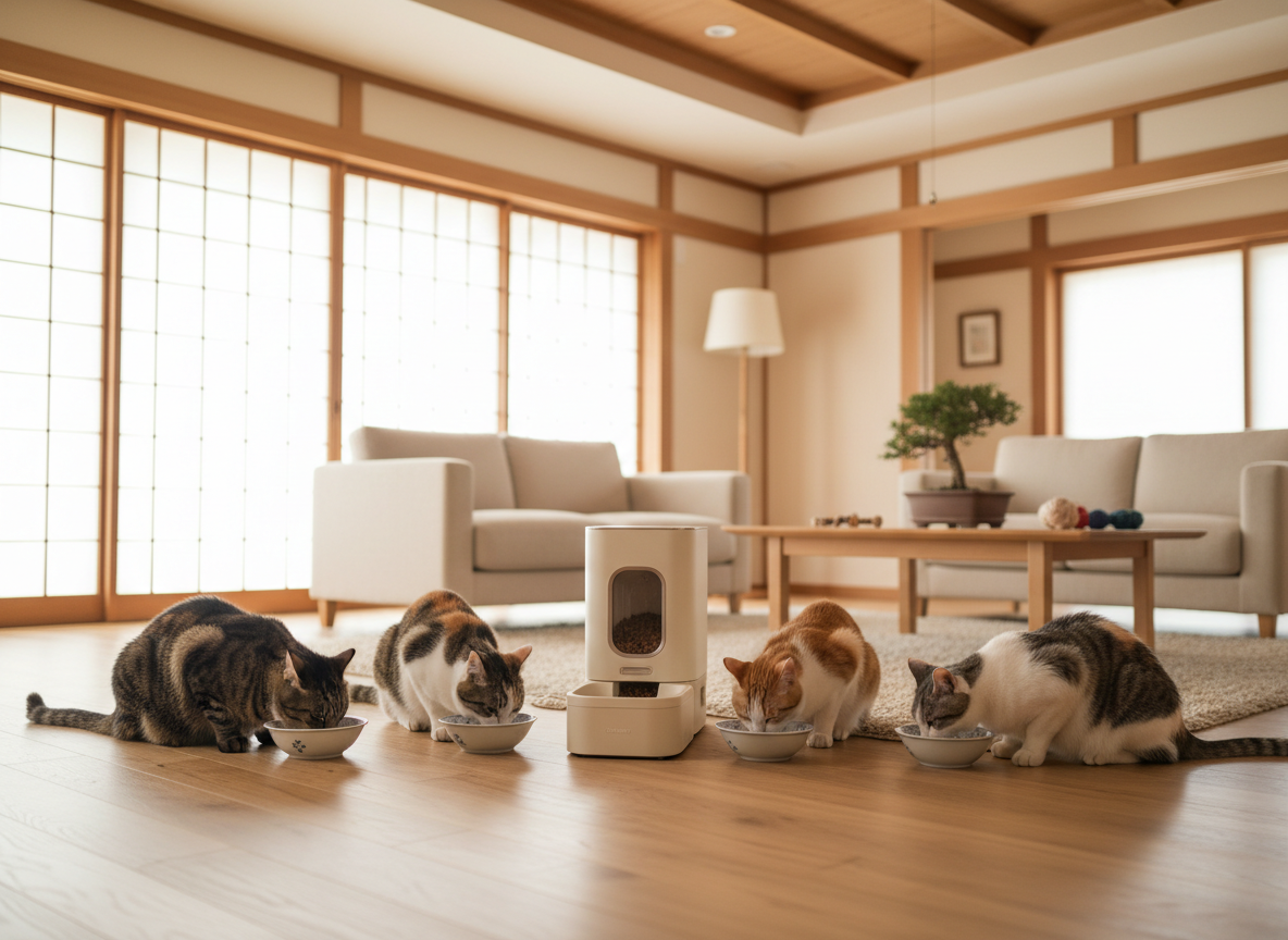 多頭飼いで自動給餌器を使う注意点｜横取り・療法食・個別管理の考え方
