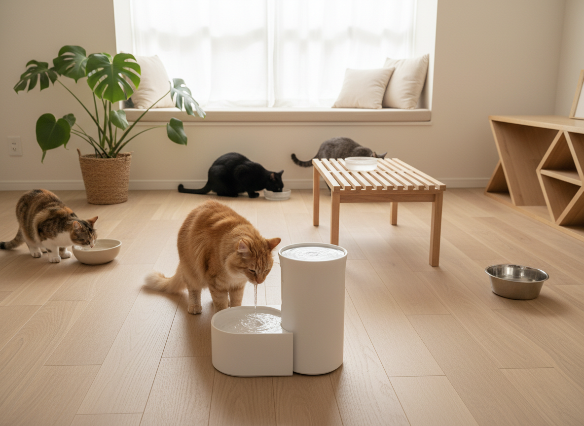 多頭飼いに自動給水器は何台必要？水場を分ける考え方