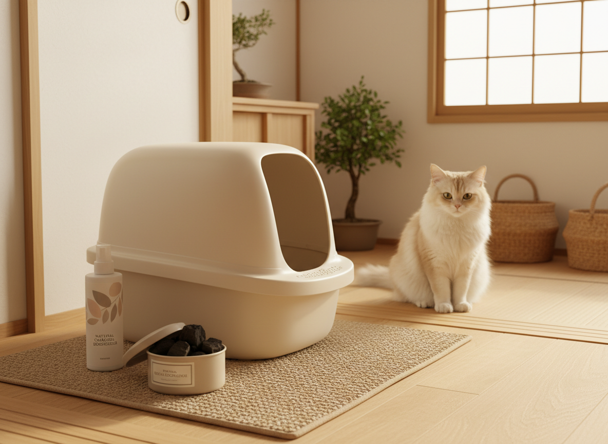 猫トイレの消臭グッズの選び方｜消臭スプレー・脱臭機・猫砂の違いを整理